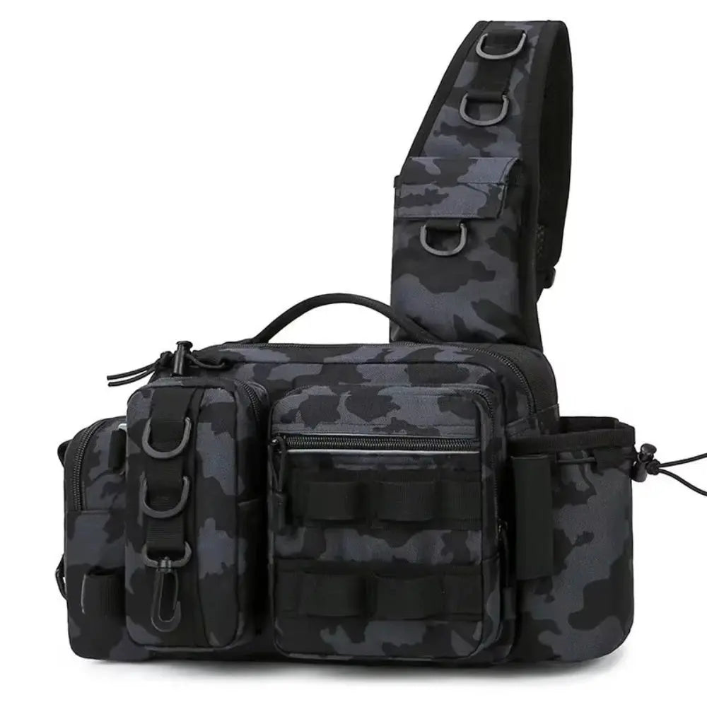 Fishing Tackle Backpack with Rod Holder and Gear Storage