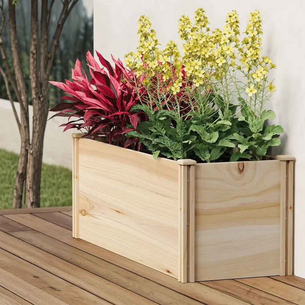 Raised Wooden Garden Bed Planter