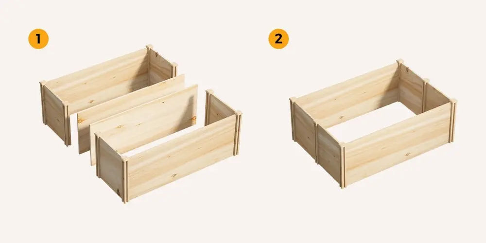 Raised Wooden Garden Bed Planter