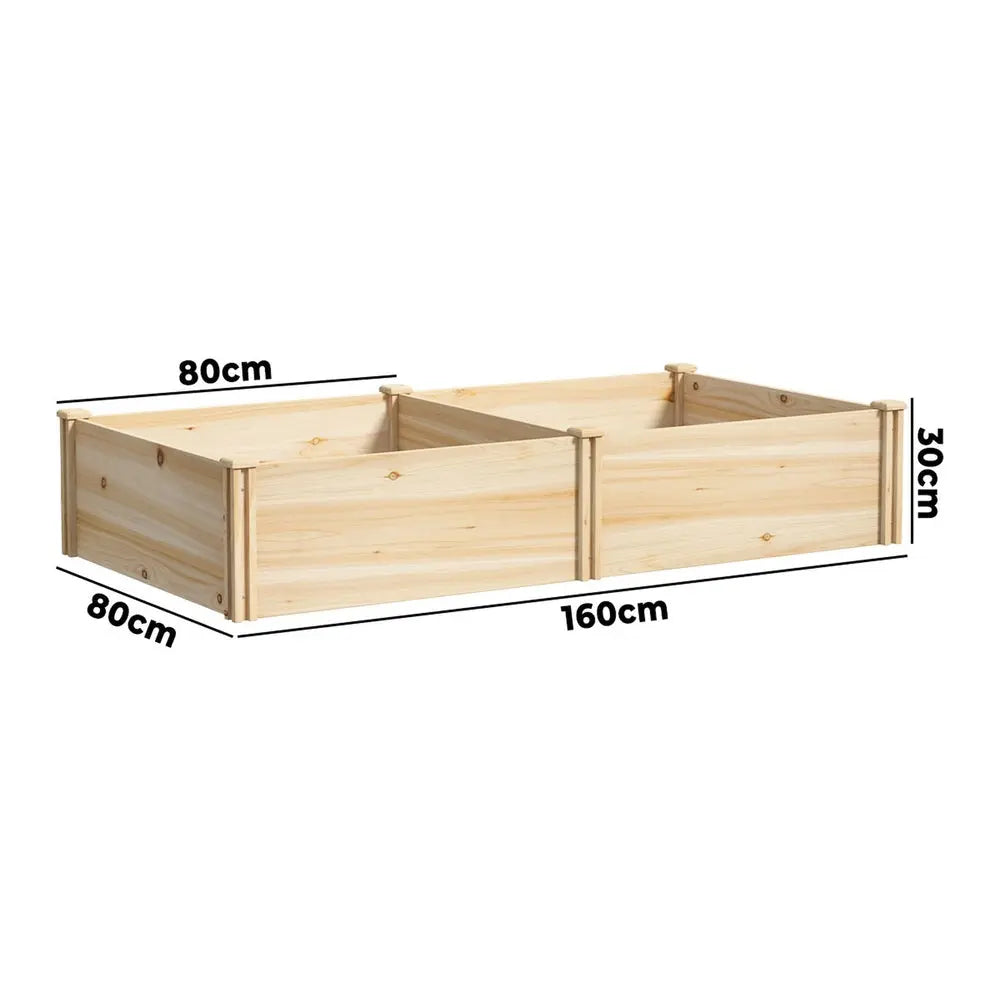 Raised Wooden Garden Bed Planter