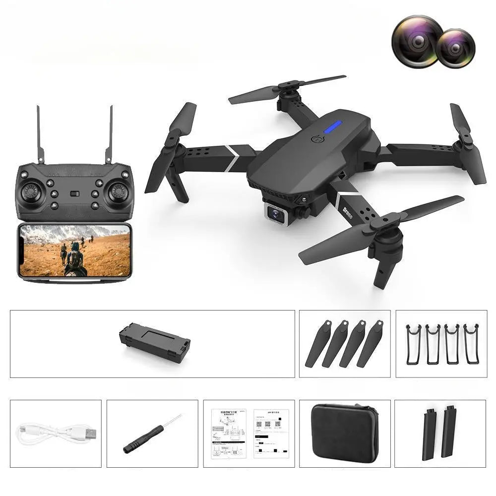 Foldable Dual Camera 4K HD Aerial Photography Drone Quadcopter Remote Control Aircraft