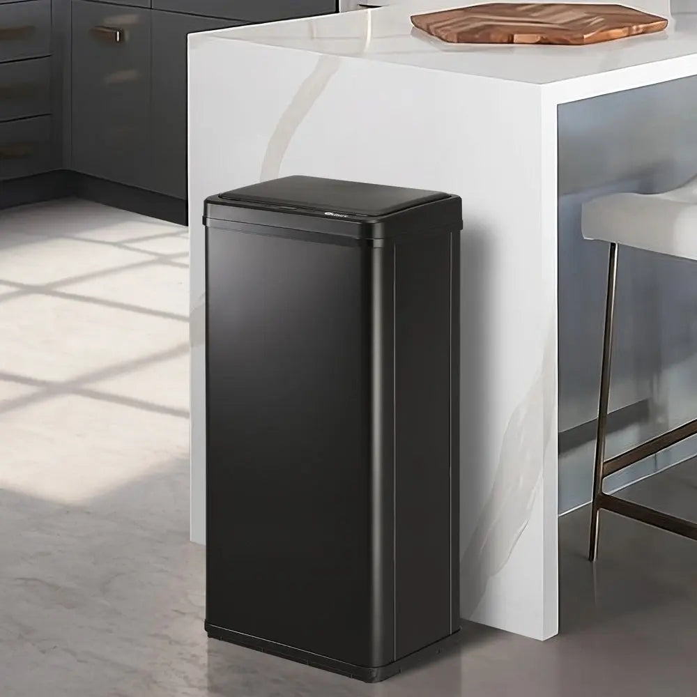 Black 50L Automatic Motion Sensor Rubbish Trash Bin