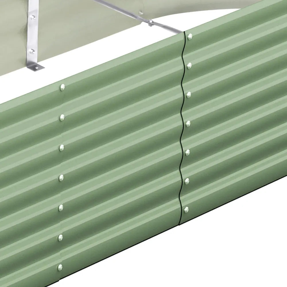Green Galvanised Raised Garden Bed Planter Box Container