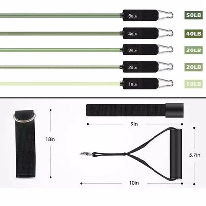 5-Piece Fitness Resistance Band Set