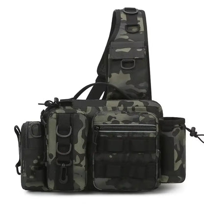 Fishing Tackle Backpack with Rod Holder and Gear Storage