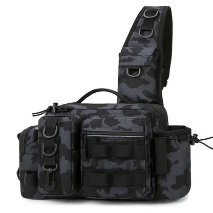Fishing Tackle Backpack with Rod Holder and Gear Storage