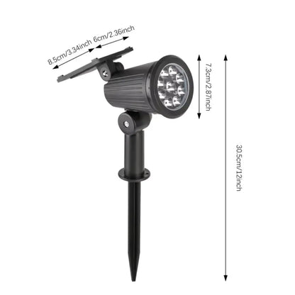 9 LED Solar Spot Light Outdoor Waterproof Garden Landscape Lighting
