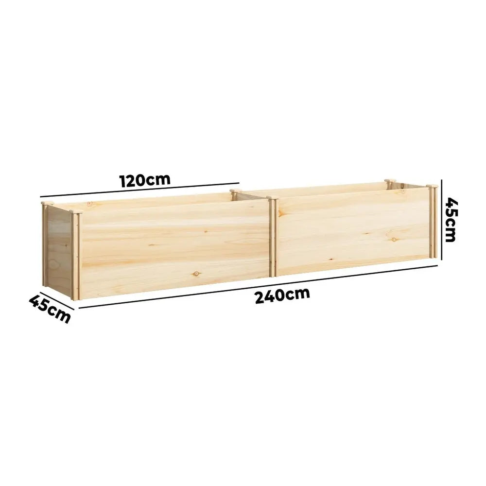 Raised Wooden Garden Bed Planter