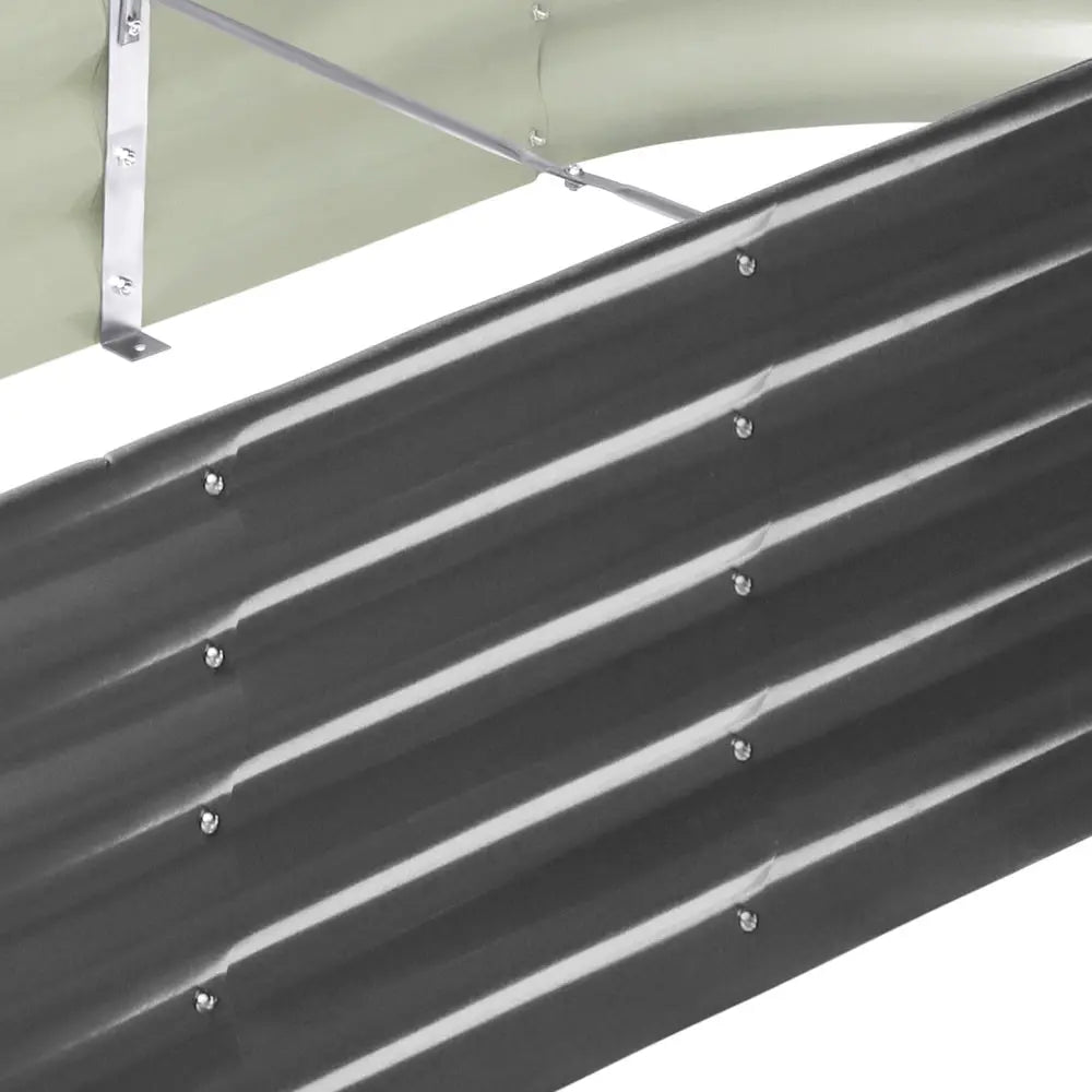 Set of 2 Galvanized Raised Garden Beds