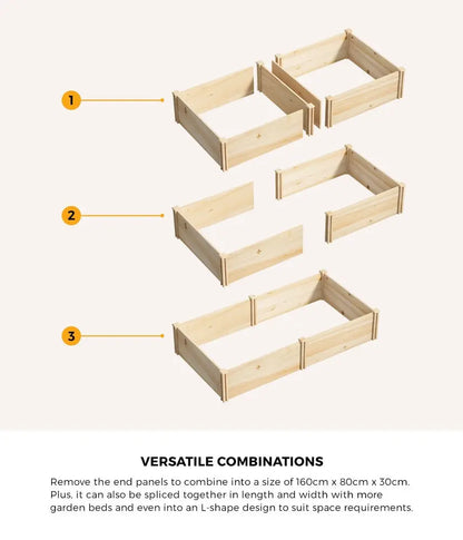 Raised Wooden Garden Bed Planter