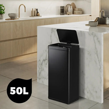Black 50L Automatic Motion Sensor Rubbish Trash Bin