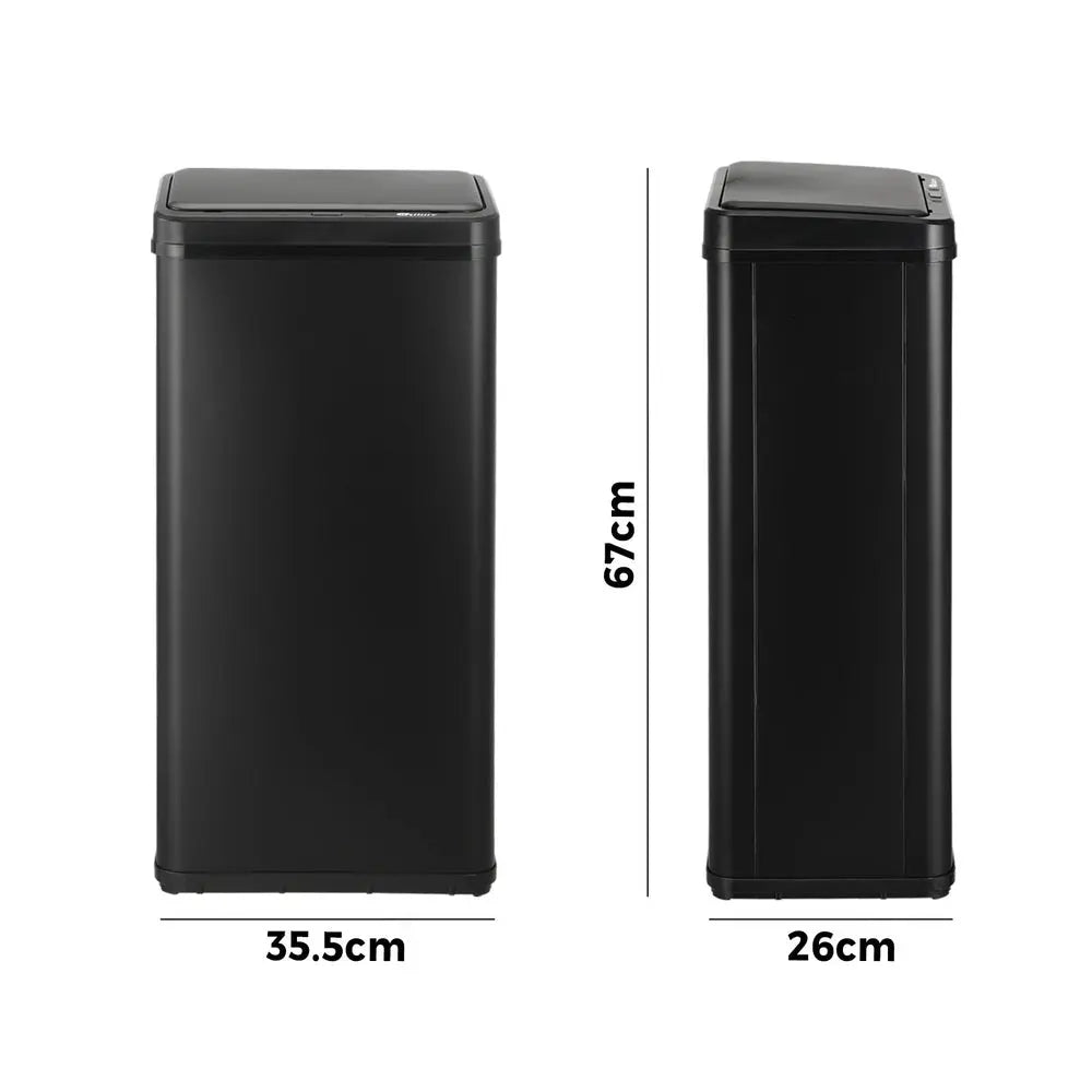 Black 50L Automatic Motion Sensor Rubbish Trash Bin