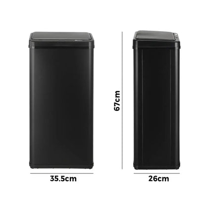 Black 50L Automatic Motion Sensor Rubbish Trash Bin